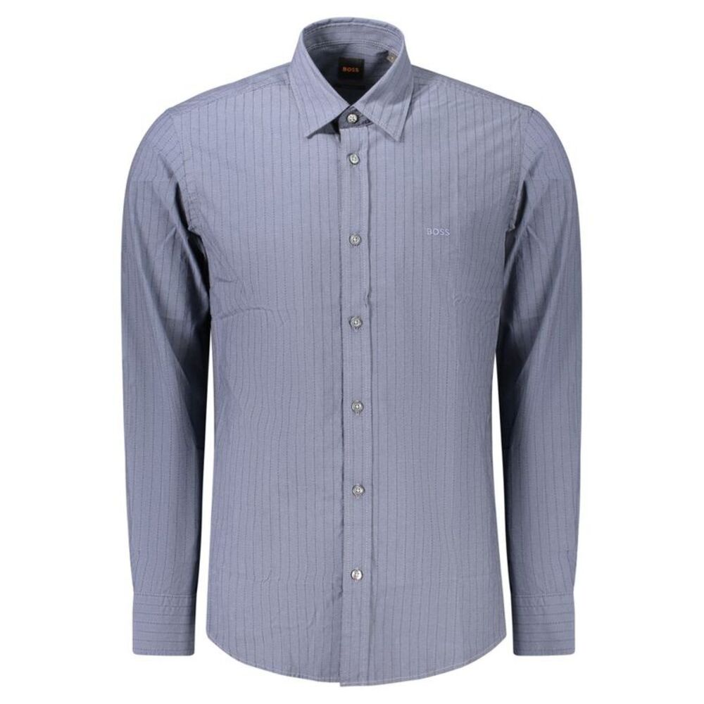 Hugo Boss Blue Cotton Mens Men's Shirt